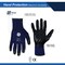 Ge Coated Gloves, Nitrile, Smooth, Royal Blue/Black, L 24 PK GG215L - alternate 3